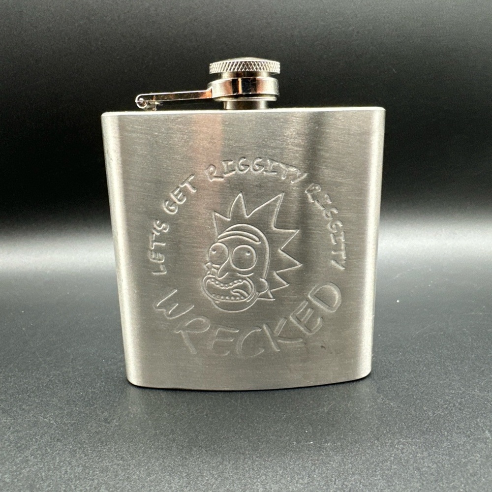 Flask 6oz Let’s Get Righty Righty Wrecked Stainless Steel Screw Top